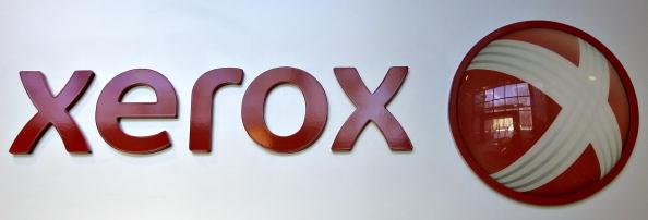 The Xerox Corp. logo is displayed at the company's headquart