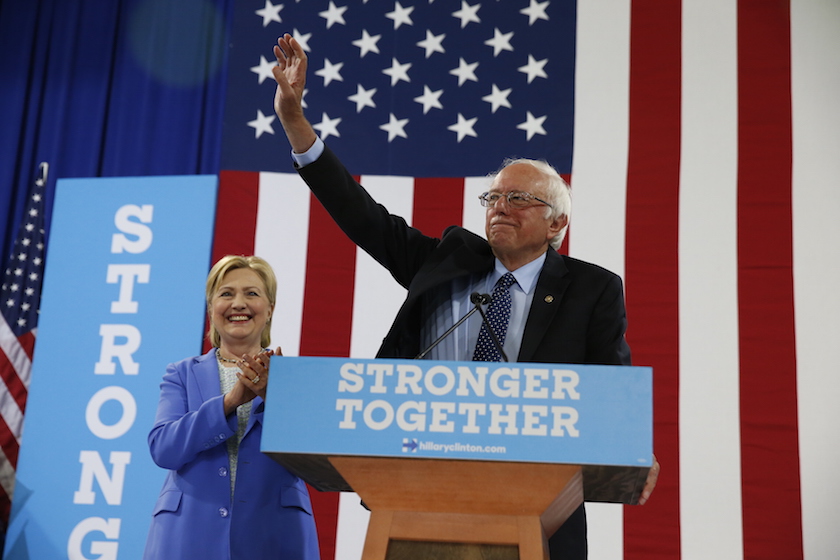 Campaign 2016 Clinton Sanders