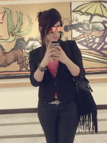 Social media celebrity Qandeel Baloch, who was strangled in what appeared to be an "honour killing," in Multan, Pakistan, is pictured in a selfie on her Facebook page