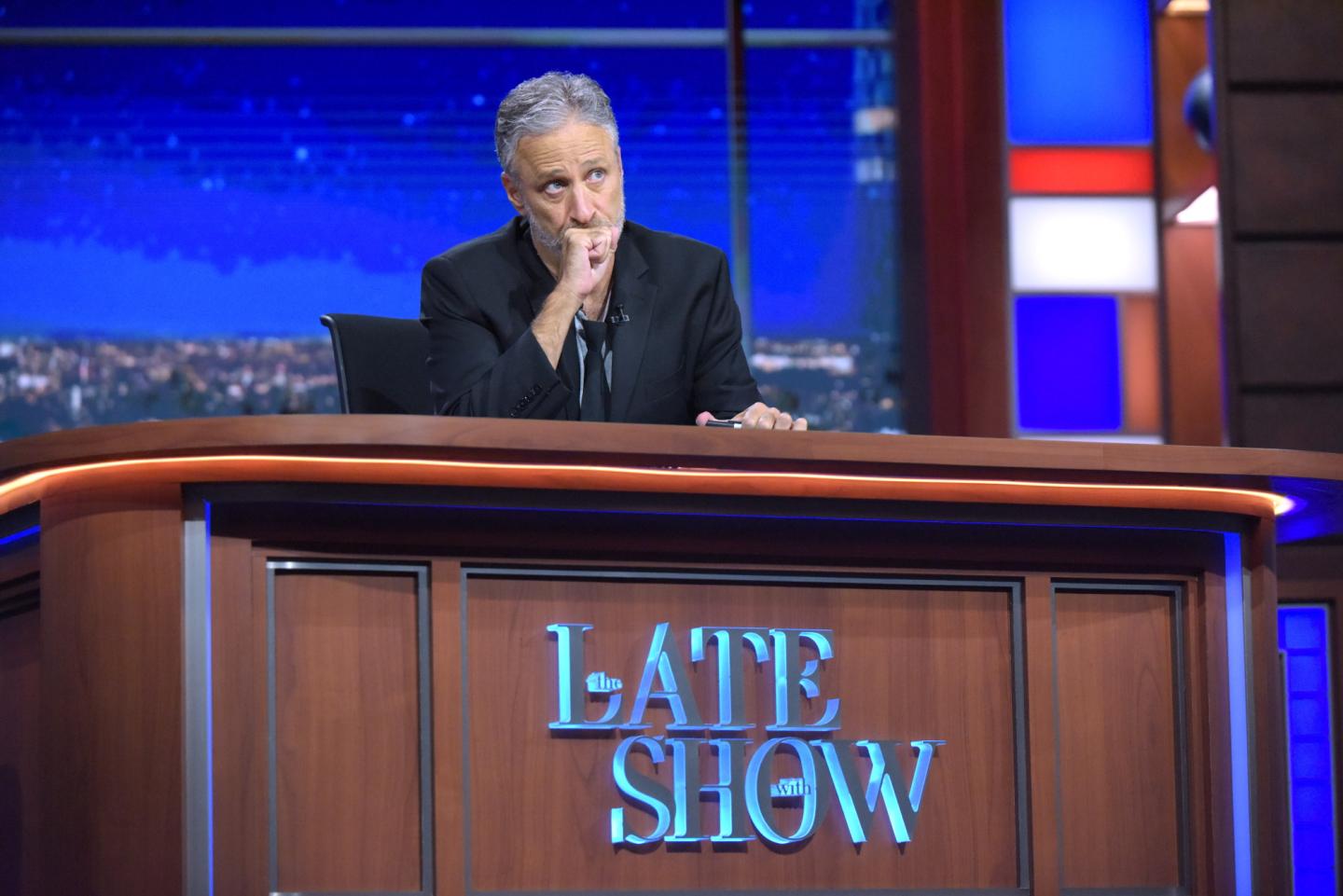 The Late Show with Stephen Colbert airing live, Thursday July 21, 2016 in New York. With guest John Stewart.  Photo: Scott Kowalchyk/CBS ÃÂ©2016CBS Broadcasting Inc. All Rights Reserved.