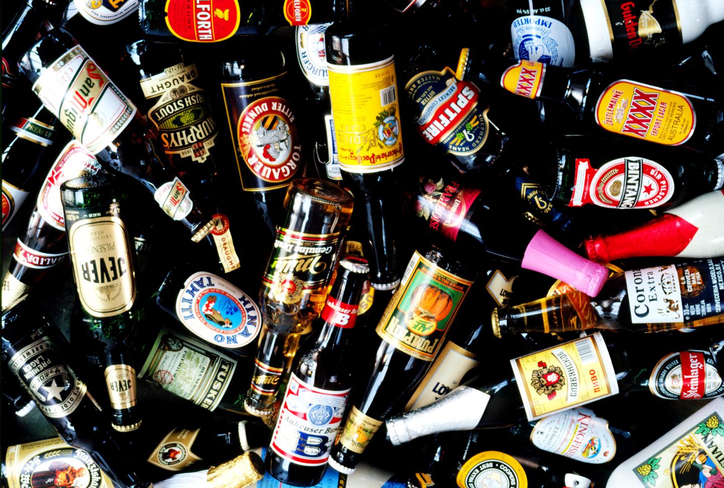 Assorted international bottled beers