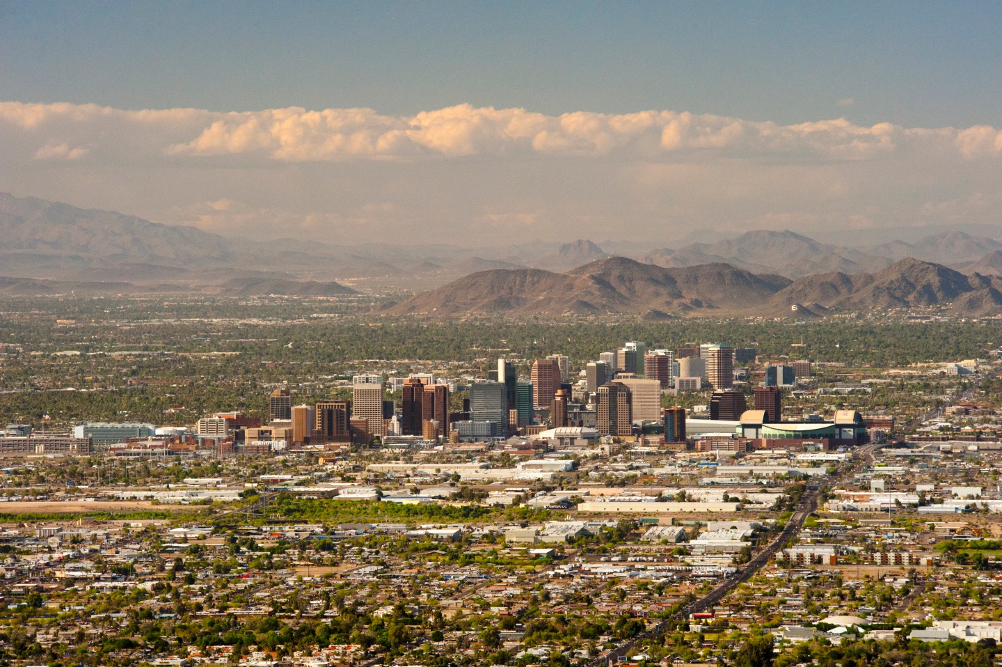 Downtown Phoenix, Arizona, from South Mountain