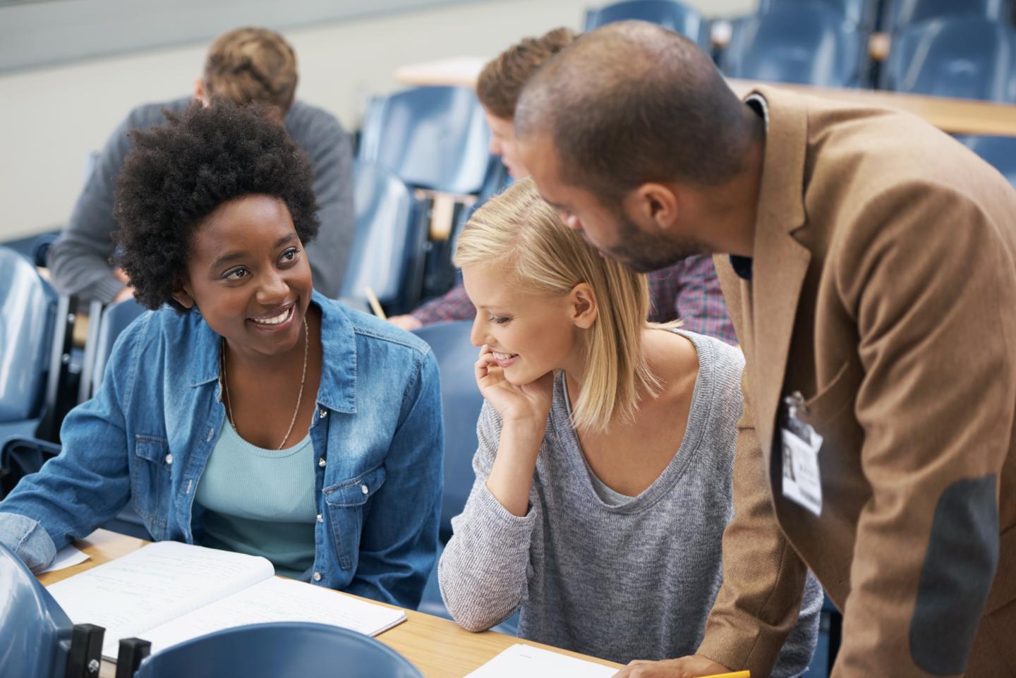 The lecturer is always on hand if you have questions