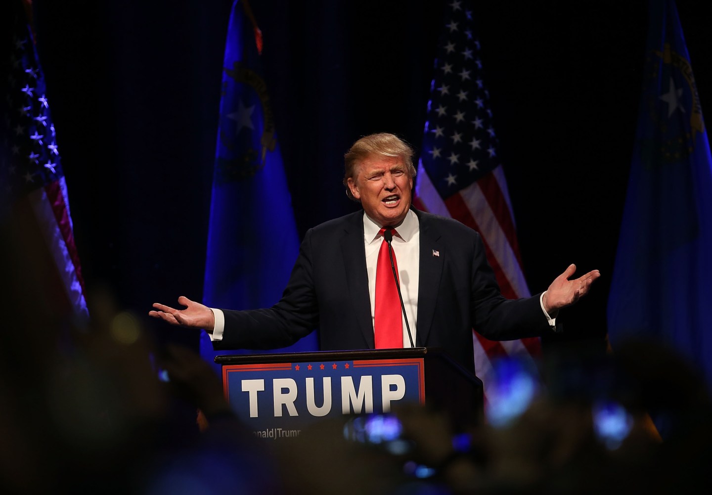 Republican Presidential Candidate Donald Trump Holds Rally In Las Vegas