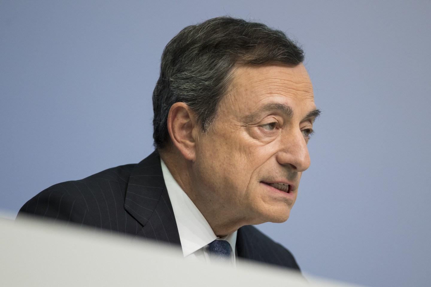 European Central Bank President Mario Draghi Announces Interest Rate Decision