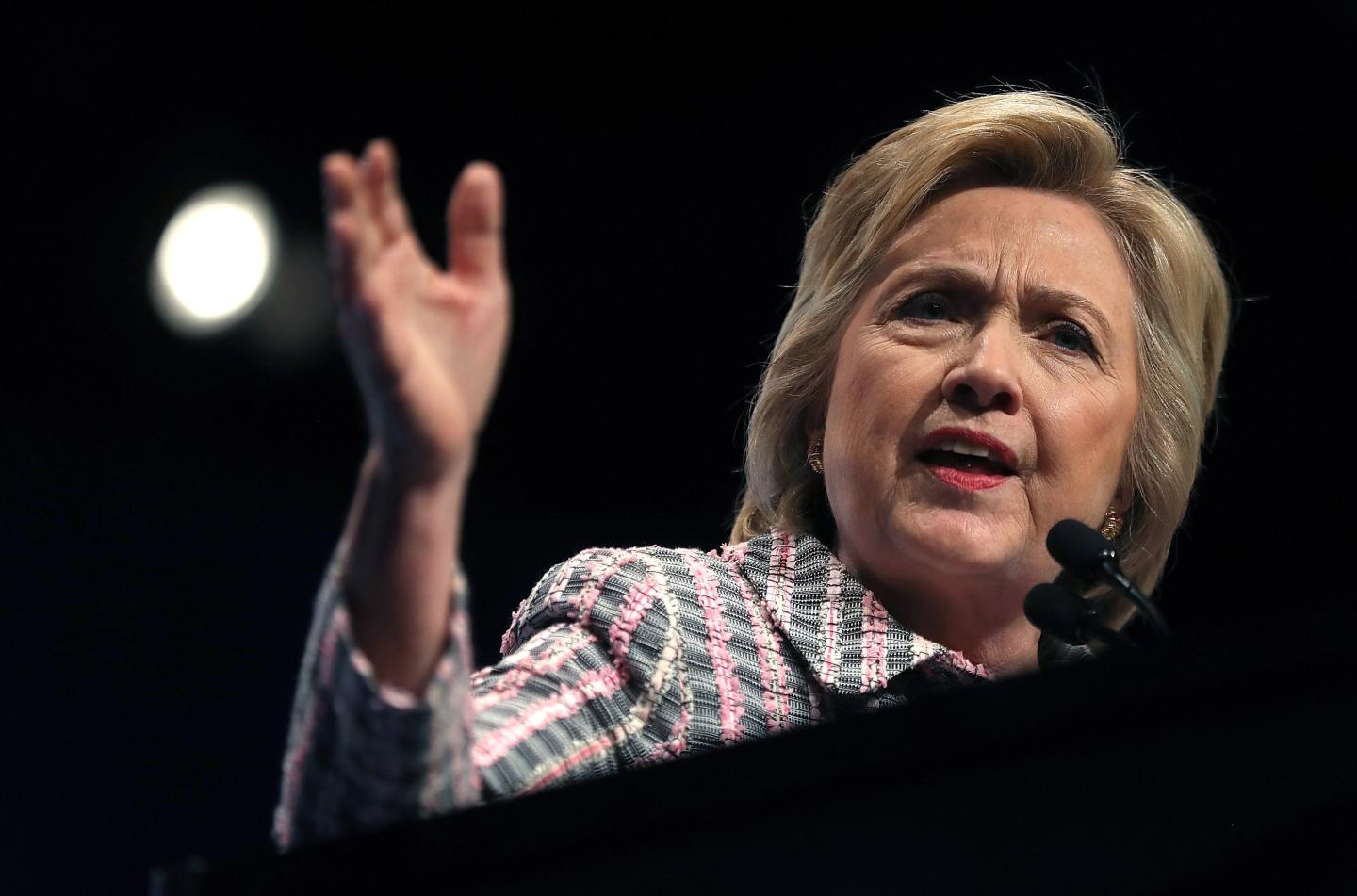 Democratic Presidential Candidate Hillary Clinton Speaks At VFW Convention In Charlotte, North Carolina