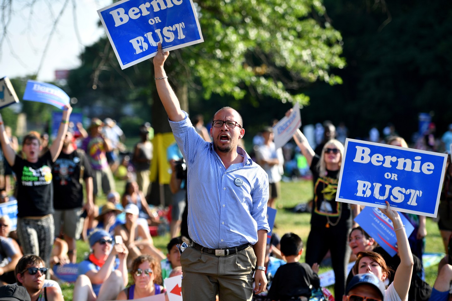 Protesters Demonstrate In Philadelphia During The Democratic National Convention