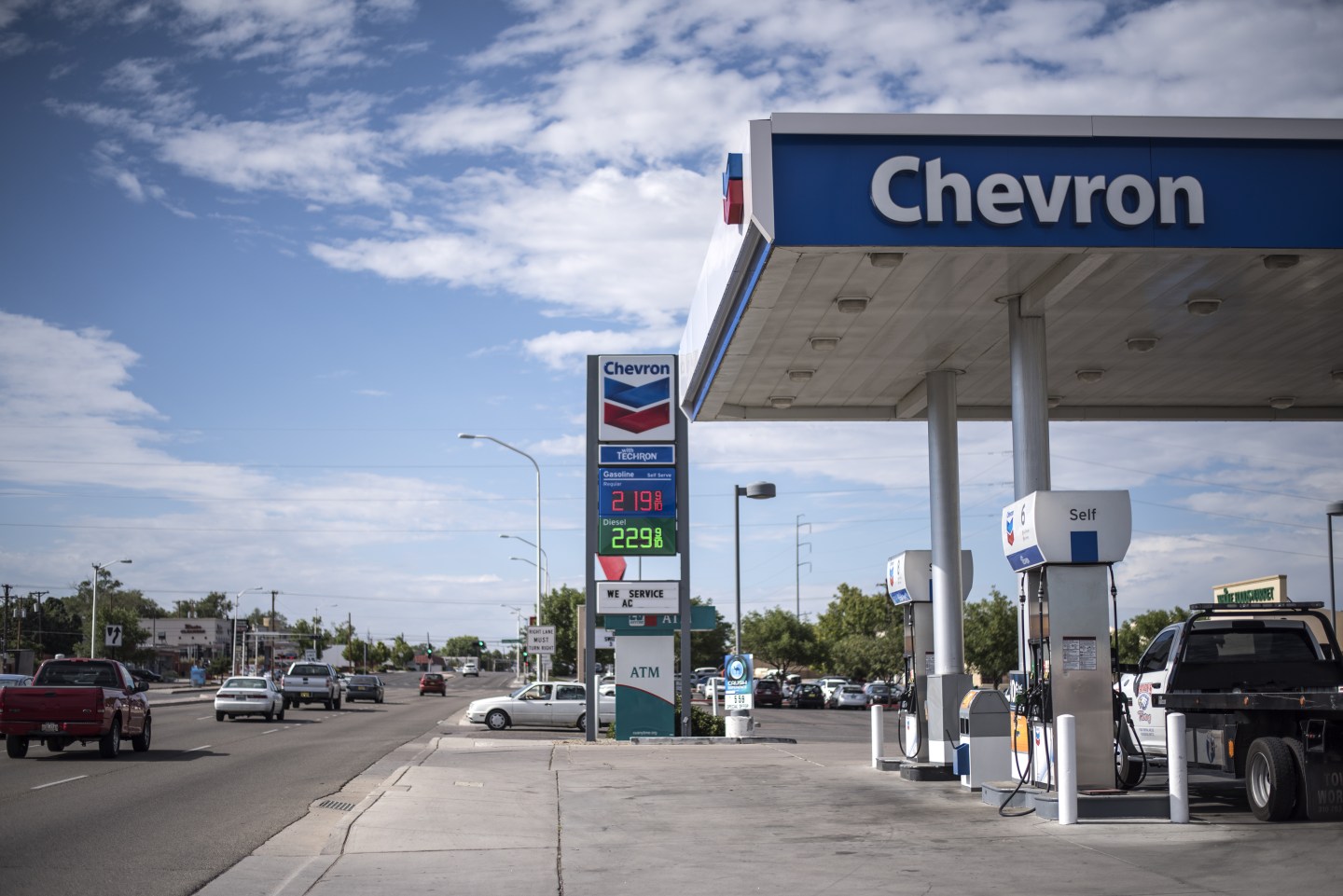 A Chevron Corp. Gas Station Ahead Of Earnings Figures