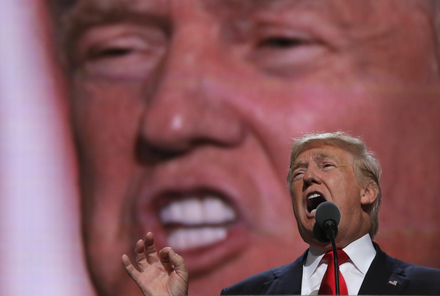 Republican U.S. presidential nominee Donald Trump speaks during the final session of the Republican National Convention in Cleveland
