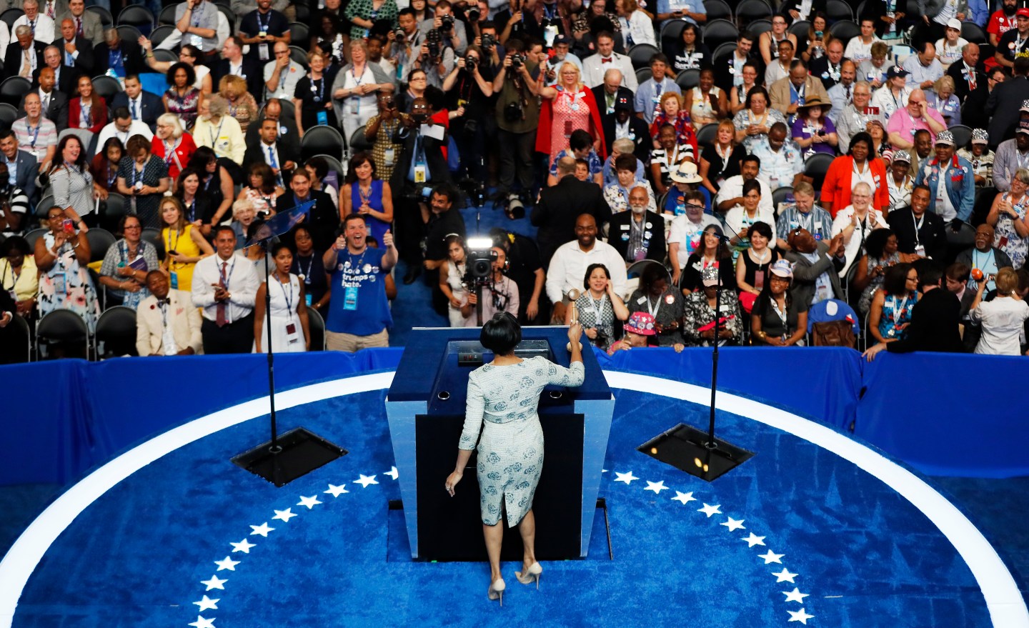 Stephanie Rawlings-Blake gavels-in the Democratic National Convention in Philadelphia