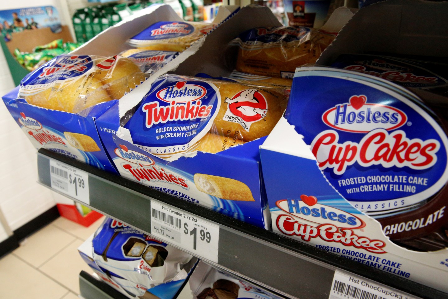 Hostess Brands "Twinkies"  and "Cup Cakes" are displayed in a store in the Manhattan borough of New York