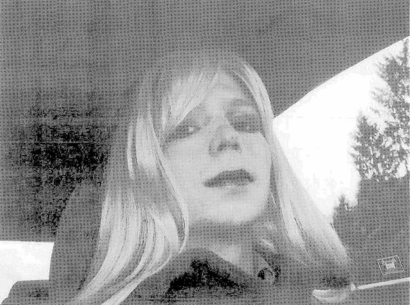 U.S. Army handout photo shows Private First Class Manning convicted of handing state secrets to WikiLeaks dressed as a woman