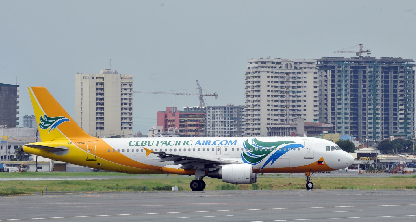 A plane of budget airline Cebu Pacific t