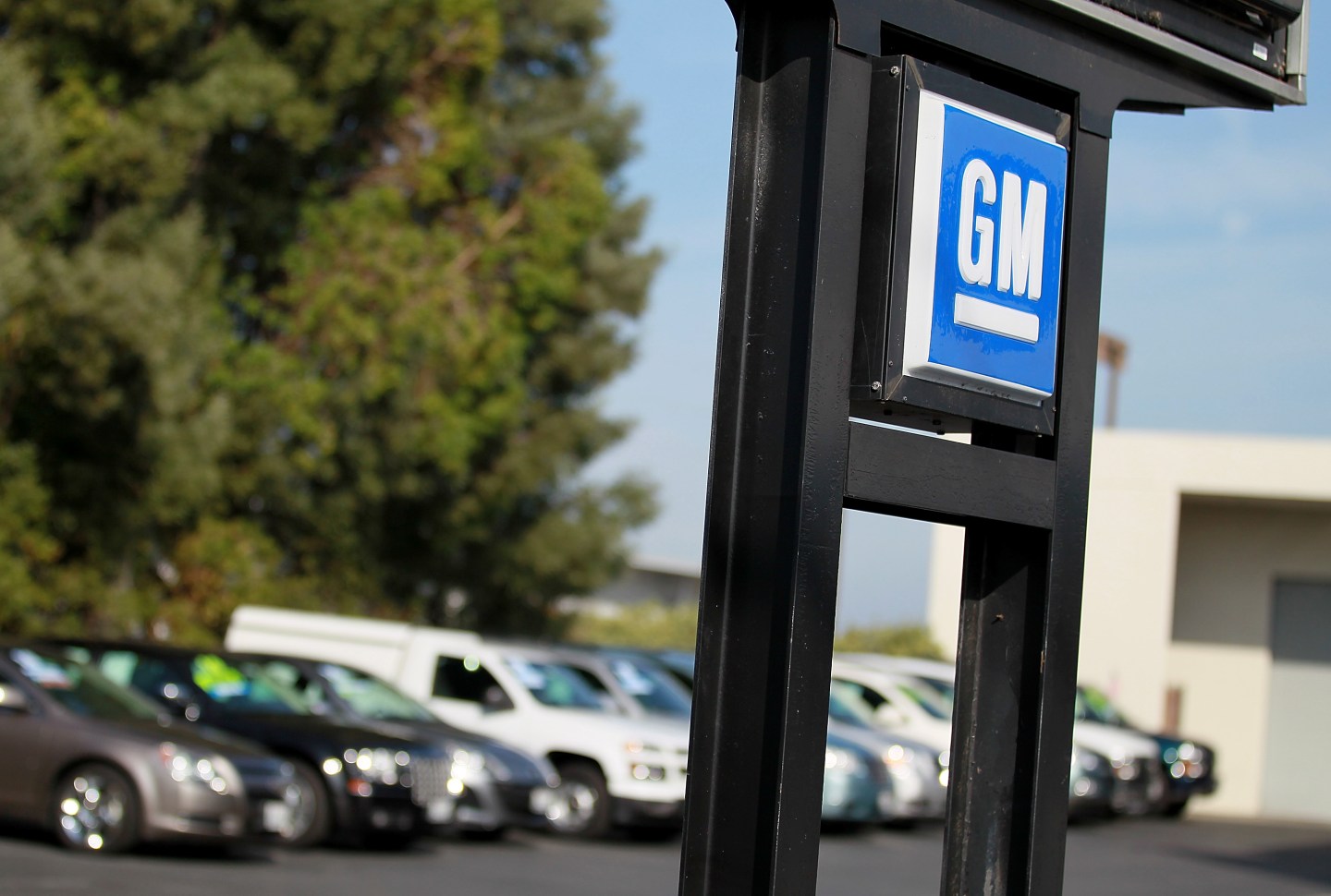 The General Motors logo at Boardwalk Chevrolet in California.