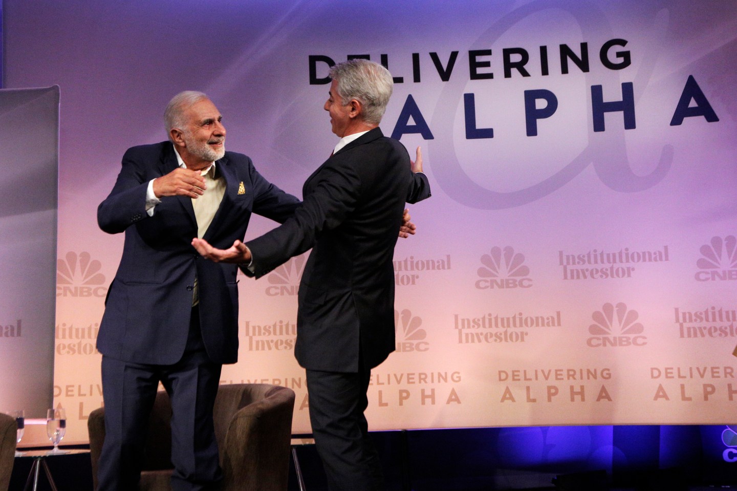 Carl Icahn says he and Bill Ackman have made up since their infamous CNBC interview in 2013.