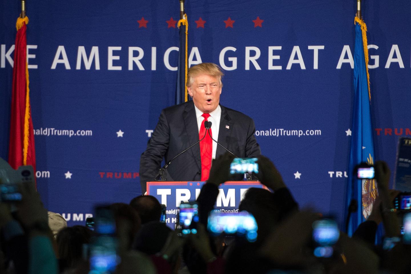 Donald Trump Holds Pearl Harbor Day Rally At USS Yorktown