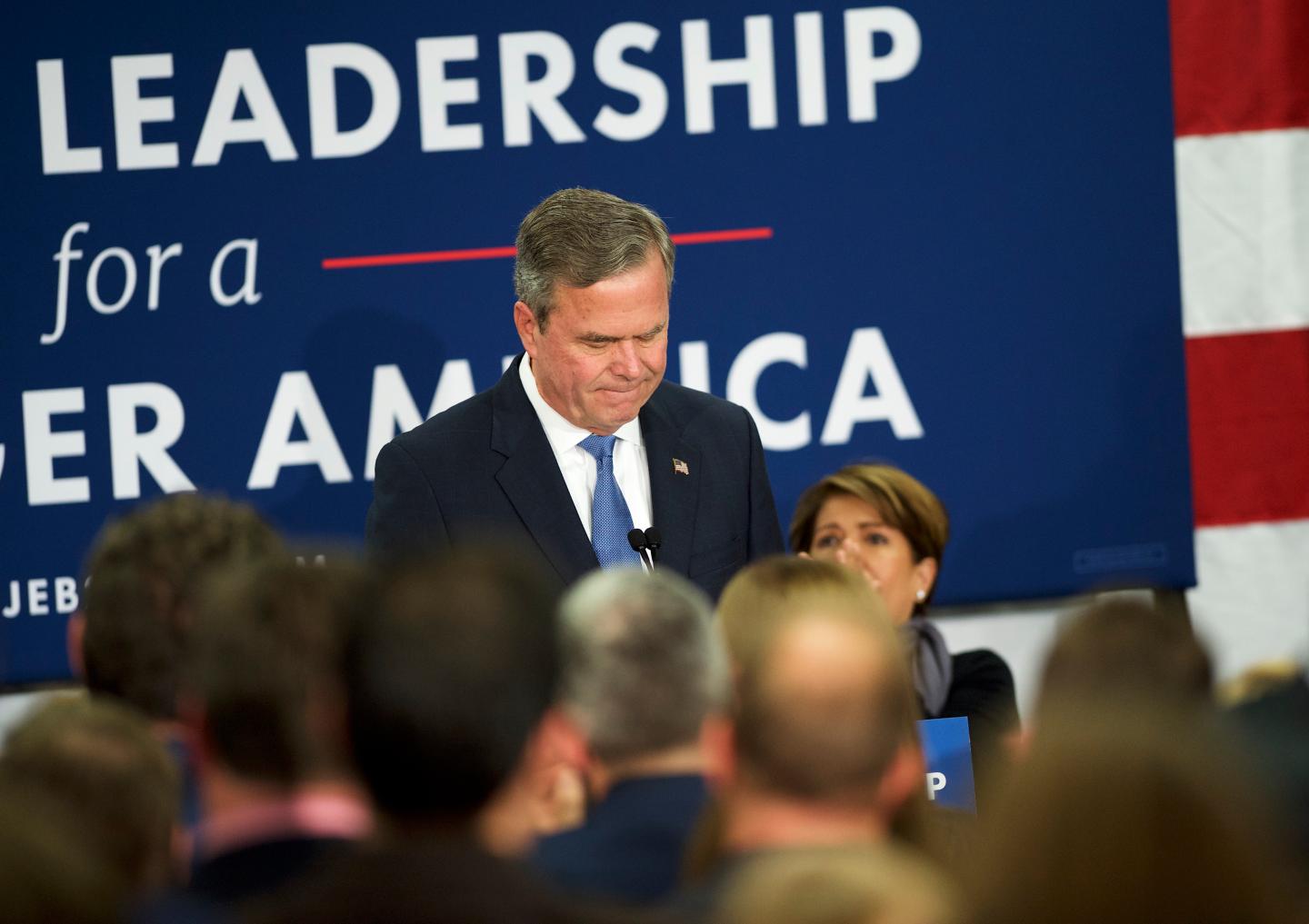 Republican Presidential Candidate Jeb Bush Holds South Carolina Primary Night Gathering