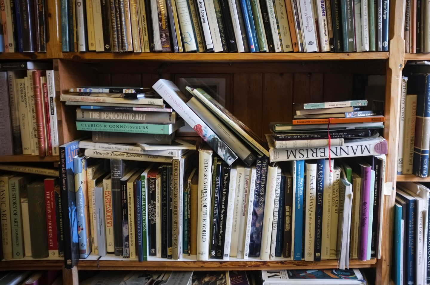 Shelves of an old second hand used store in the U.K.