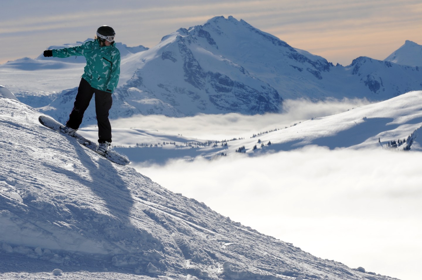 Skiing at Whistler Blackcomb resort, Canada