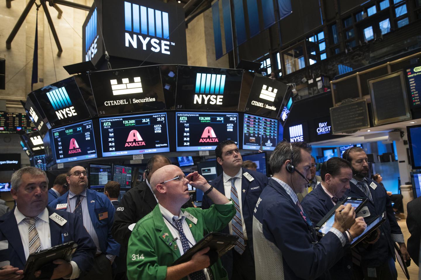 Trading On The Floor Of The NYSE As U.S. Stocks Fluctuate While Investors Turn Focus Toward Jobs Data