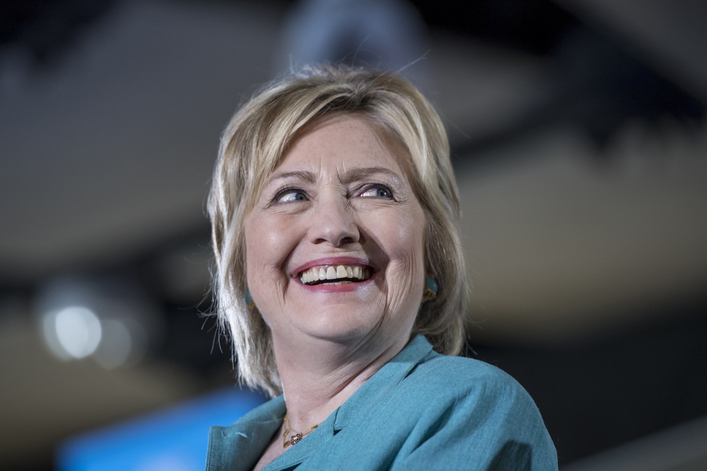 Democratic Presidential Nominee Hillary Clinton Discusses Jobs Plan In Las Vegas