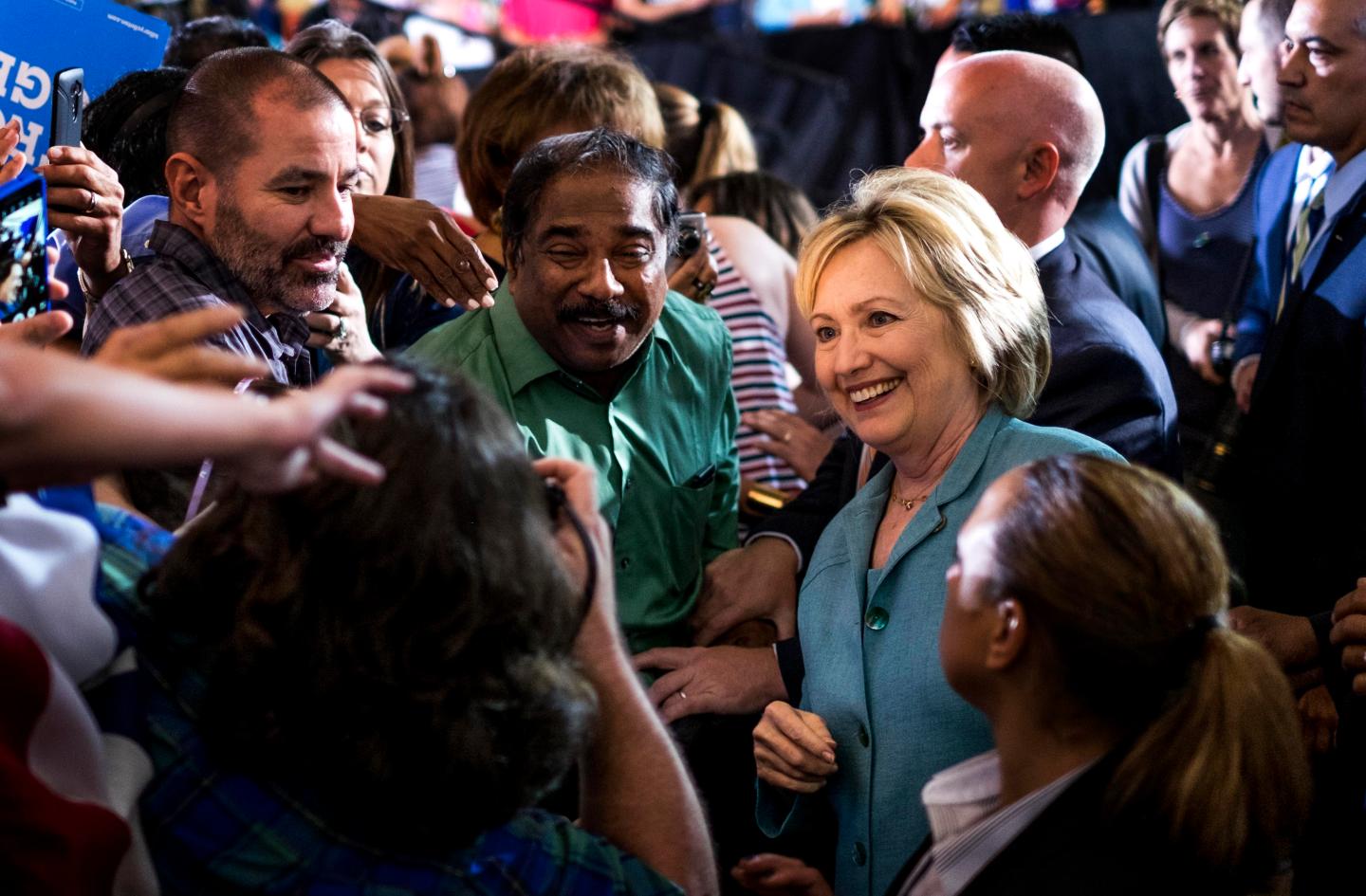 Democratic Nominee for President of the United States former Secretary of State Hillary Clinton