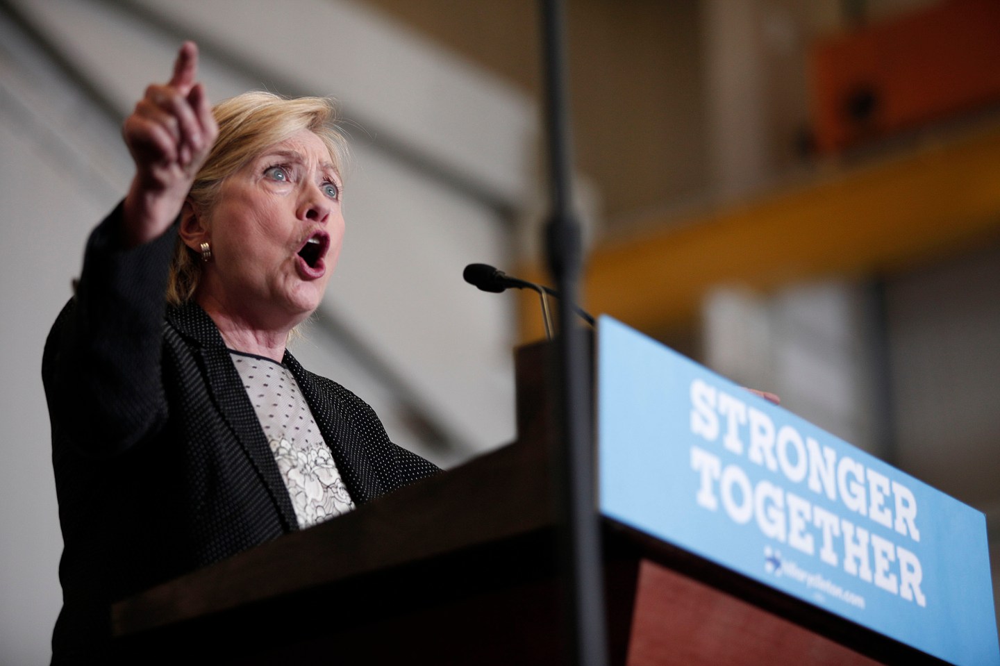 Hillary Clinton Delivers Speech On US Economy In Warren, Michigan