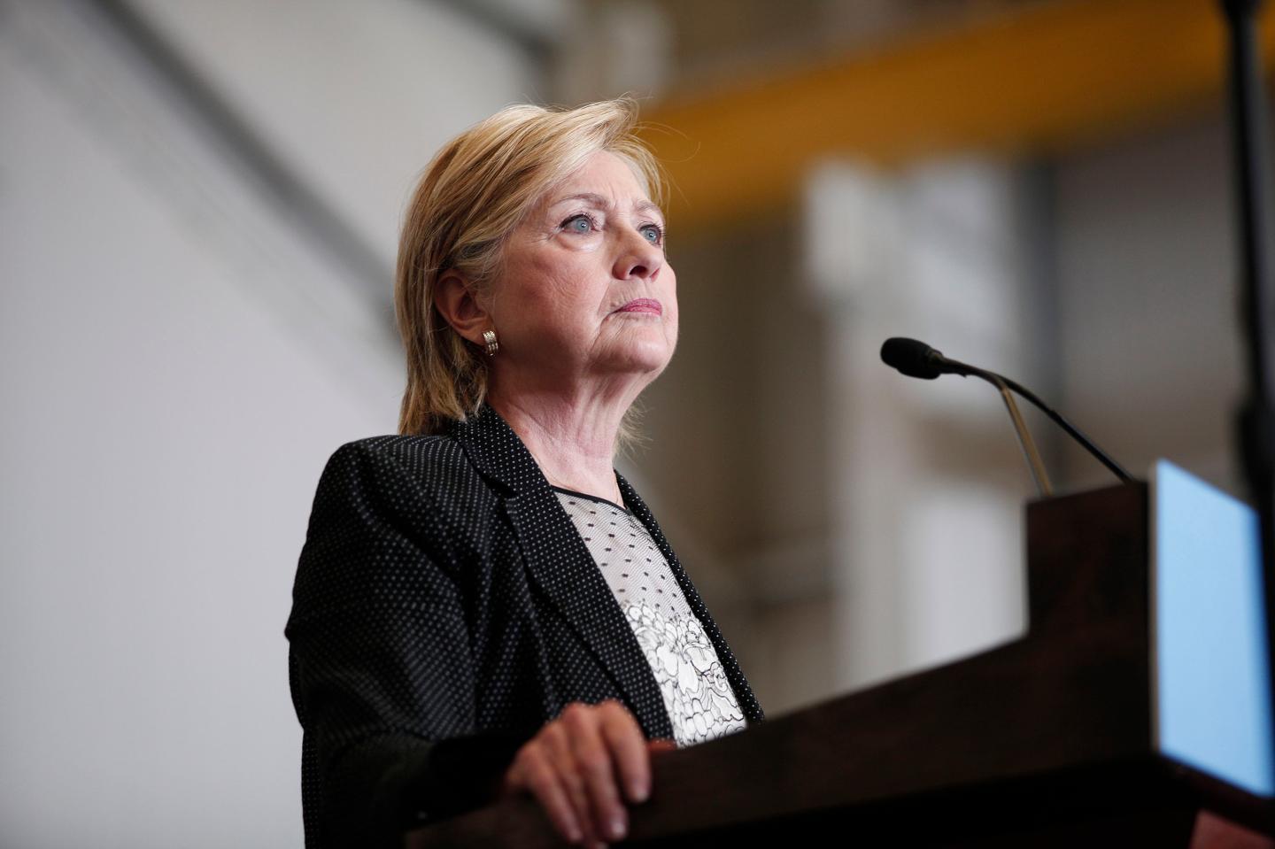 Hillary Clinton Delivers Speech On US Economy In Warren, Michigan