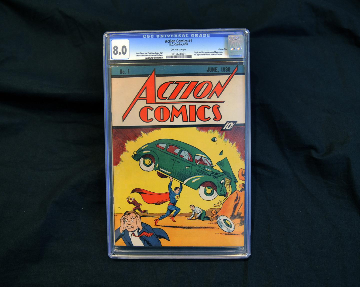 Action Comics #1 comic book of 1938 is p