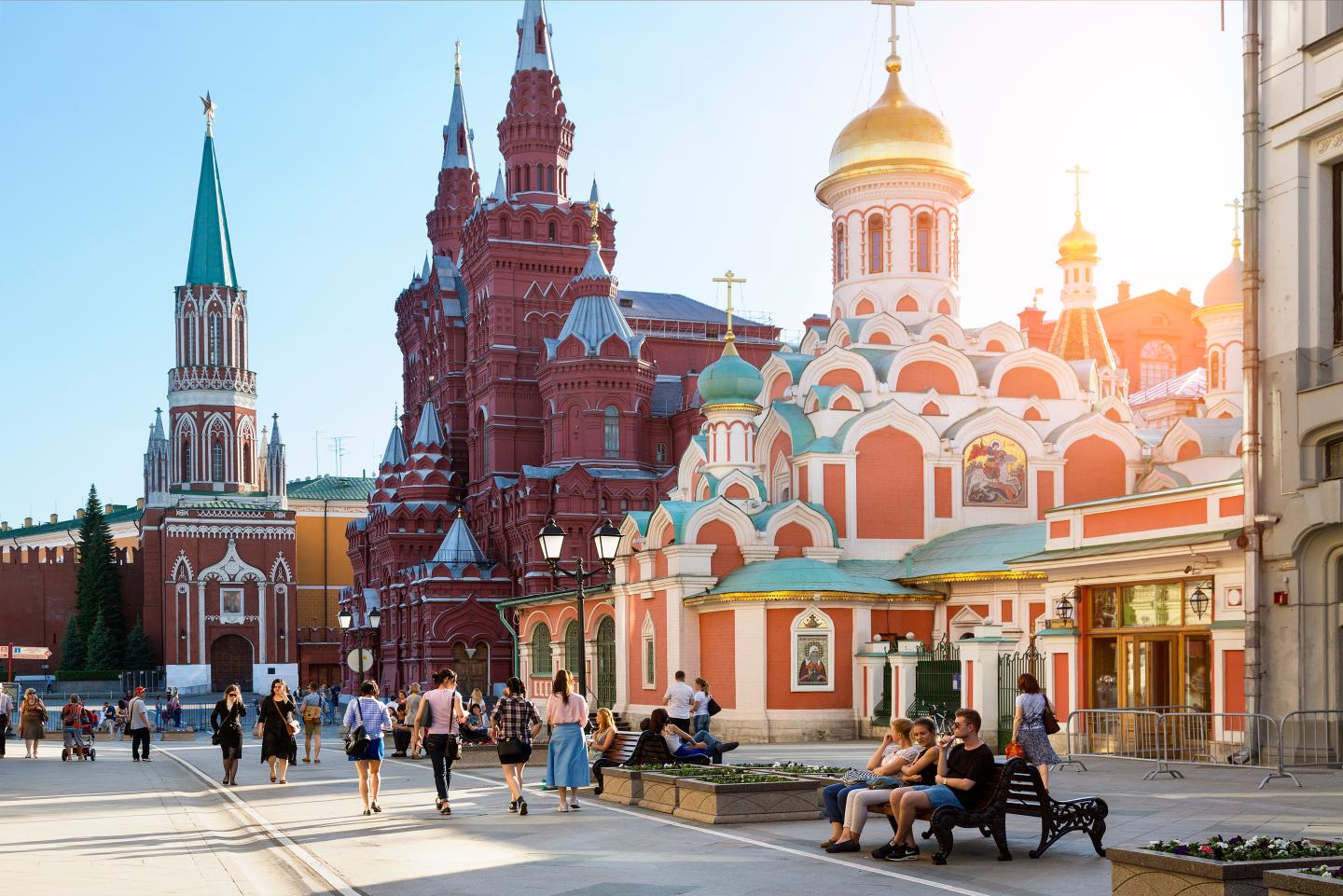 Moscow, Pedestrian street on the Red Square