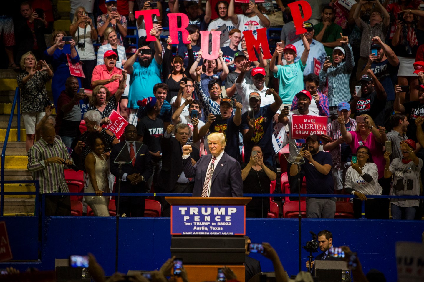 Republican Presidential Nominee Donald Trump Holds Rally In Austin, Texas
