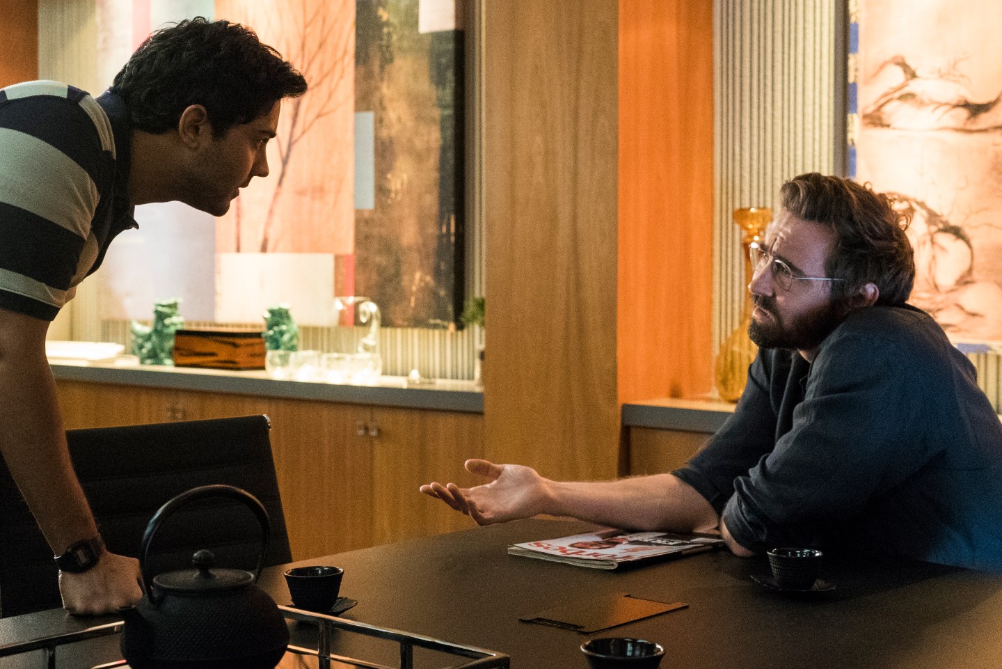 Lee Pace as Joe MacMillan, Manish Dayal as Ryan Ray - Halt and Catch Fire _ Season 3, Episode 3 - Photo Credit: Tina Rowden/AMC