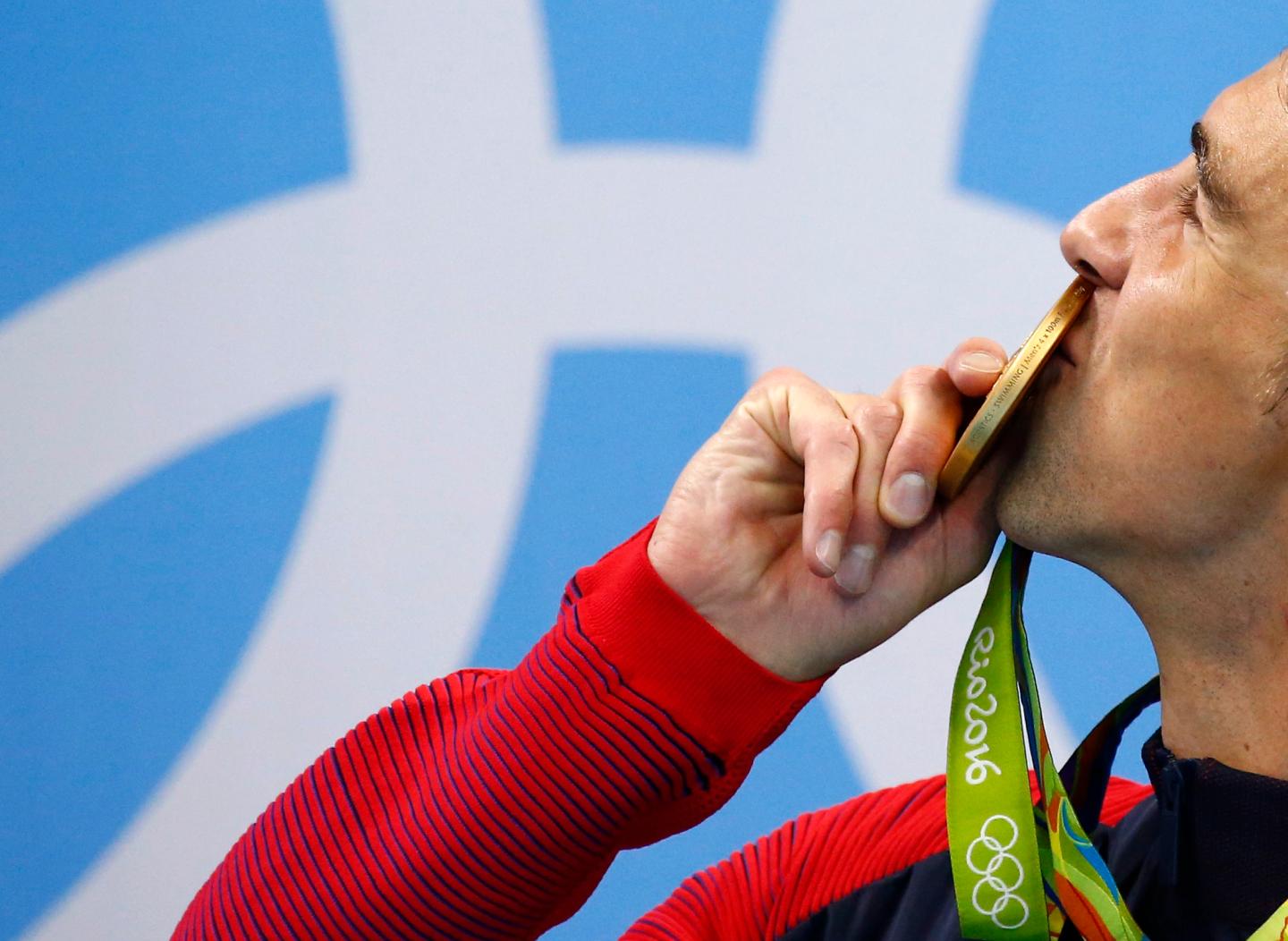 Swimming - Men's 4 x 100m Freestyle Relay Victory Ceremony
