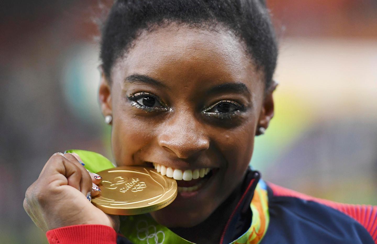 2016 Rio Olympics - Artistic Gymnastics - Women's Individual All-Around Victory Ceremony