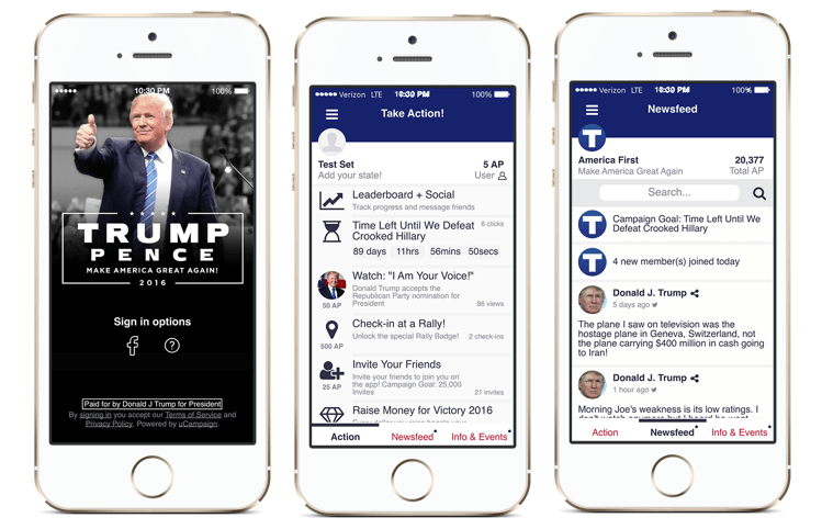trump campaign app