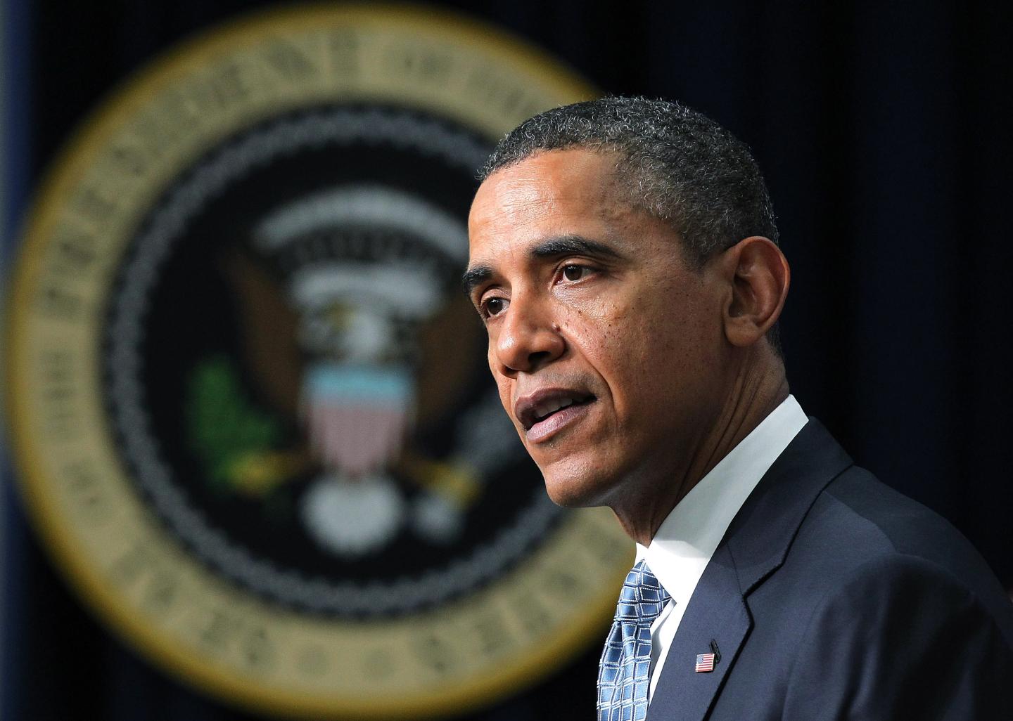 U.S. President Barack Obama talks about tax cuts in Washington, D.C.