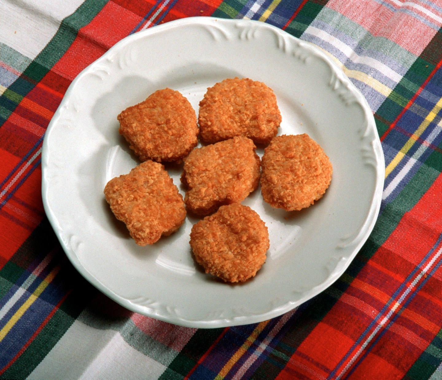 Ross July 5 2001 Chicken nuggets on plate.