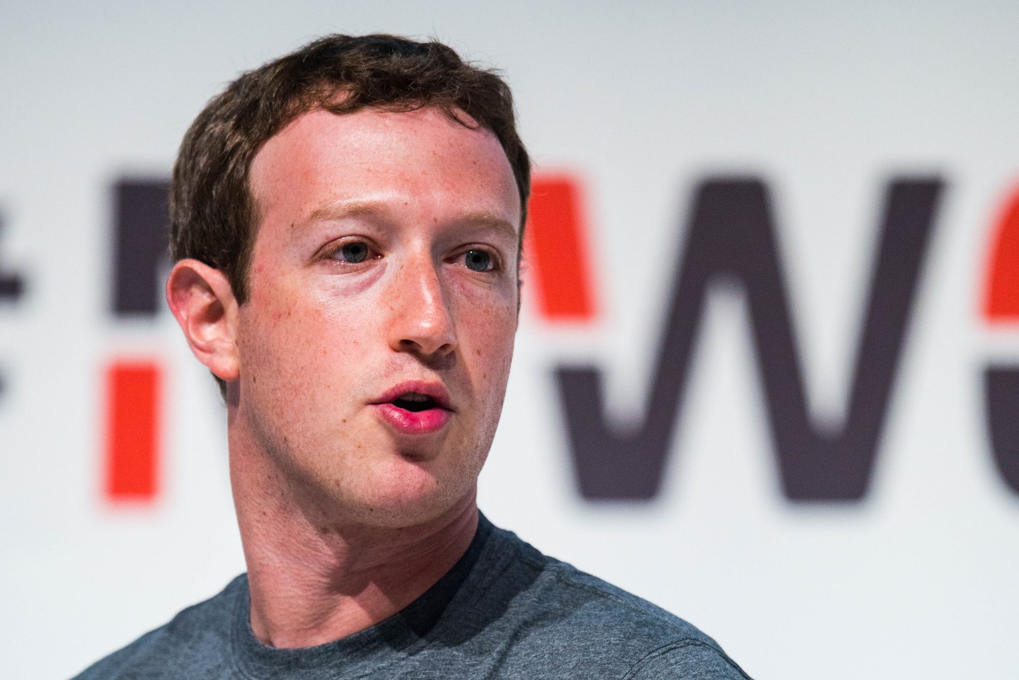 Mark Zuckerberg attendes Mobile World Congress 2015