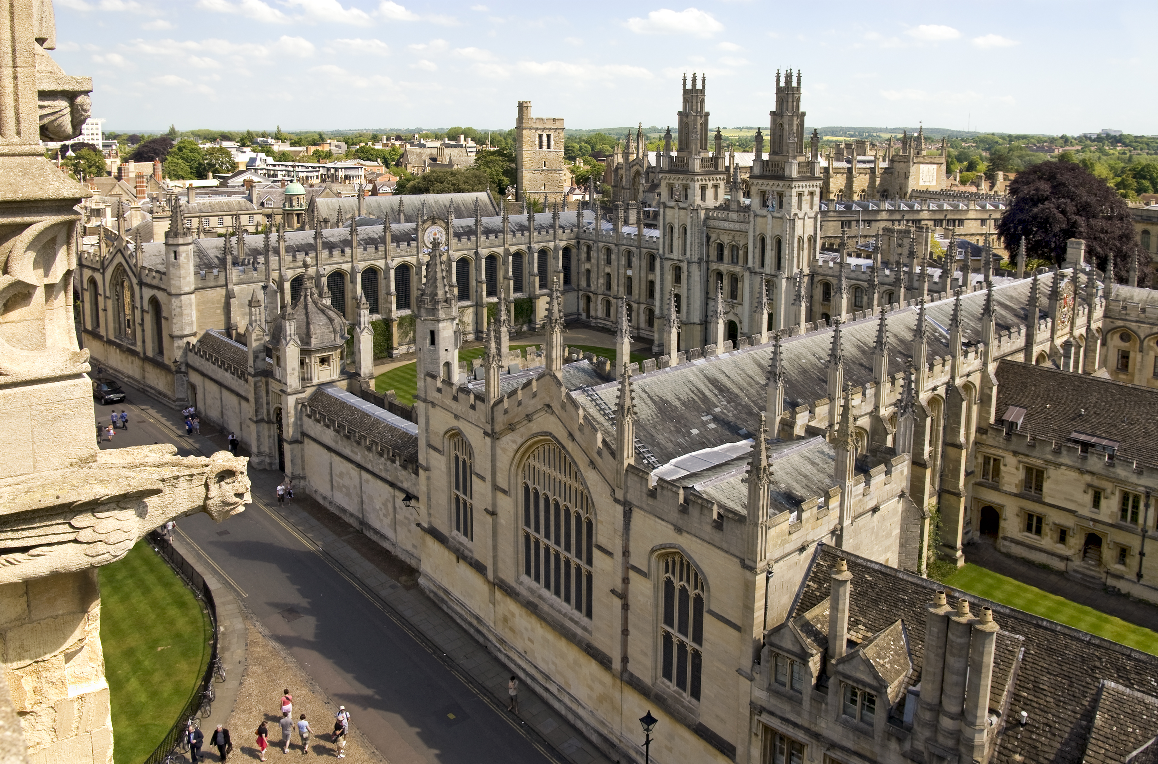 View over the medieval Skyline of the university city