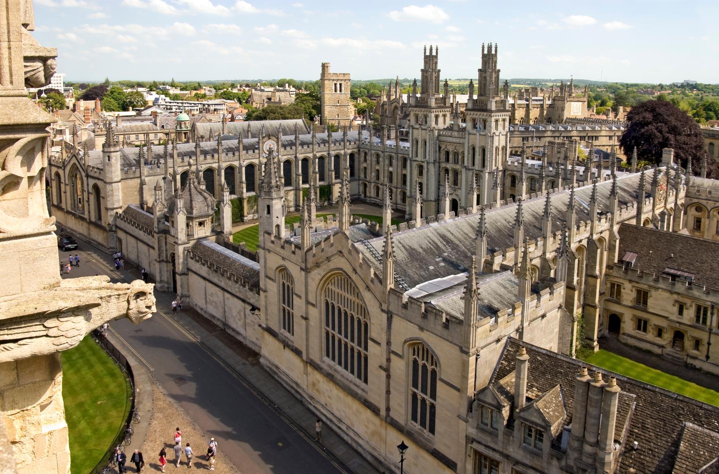 View over the medieval Skyline of the university city