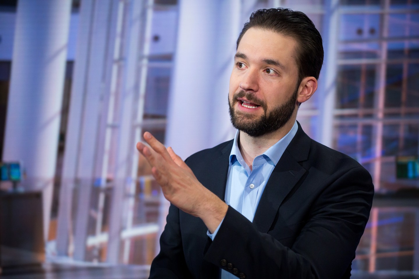 Ohanian discussed leadership in corporations and politics and the challenge to innovate under corporate constraints. Photographer: Michael Nagle/Bloomberg via Getty Images