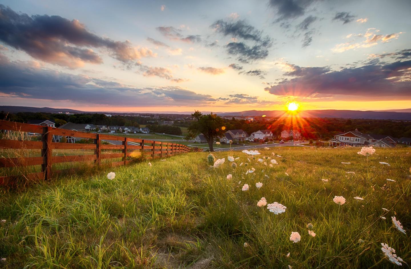 Overlooking Blacksburg Virginia and Virginia Tech