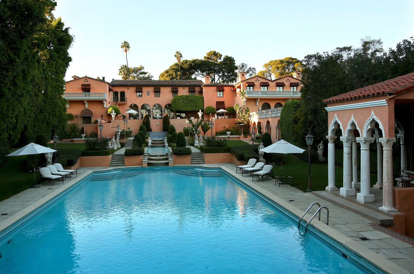 The two-house, five-acre Beverly Hills estate, the onetime residence of newspaper czar William Rando