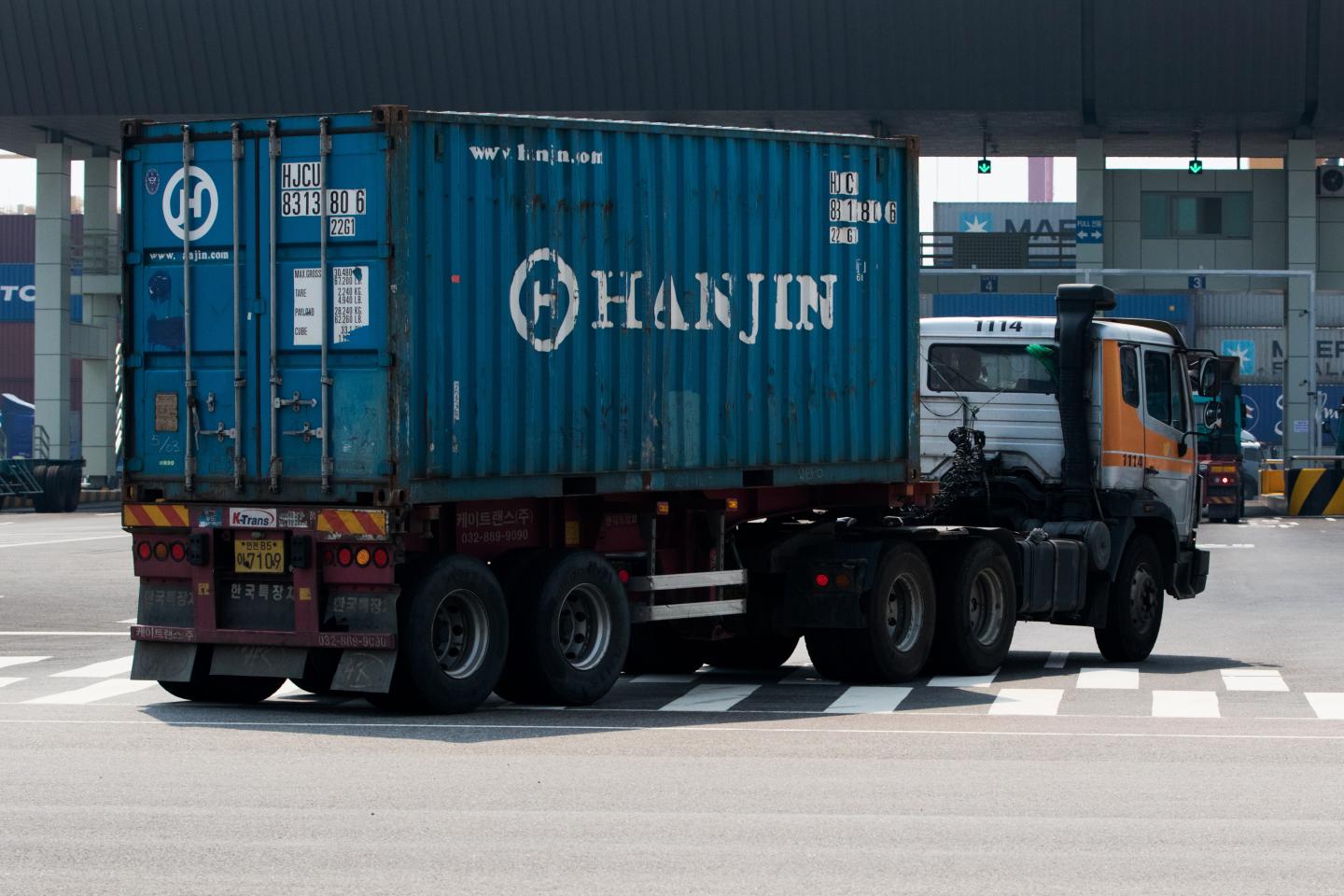 Views of Hanjin Shipping Co. Headquarters And Port Area As Company's Ships Get Stranded In High Sea