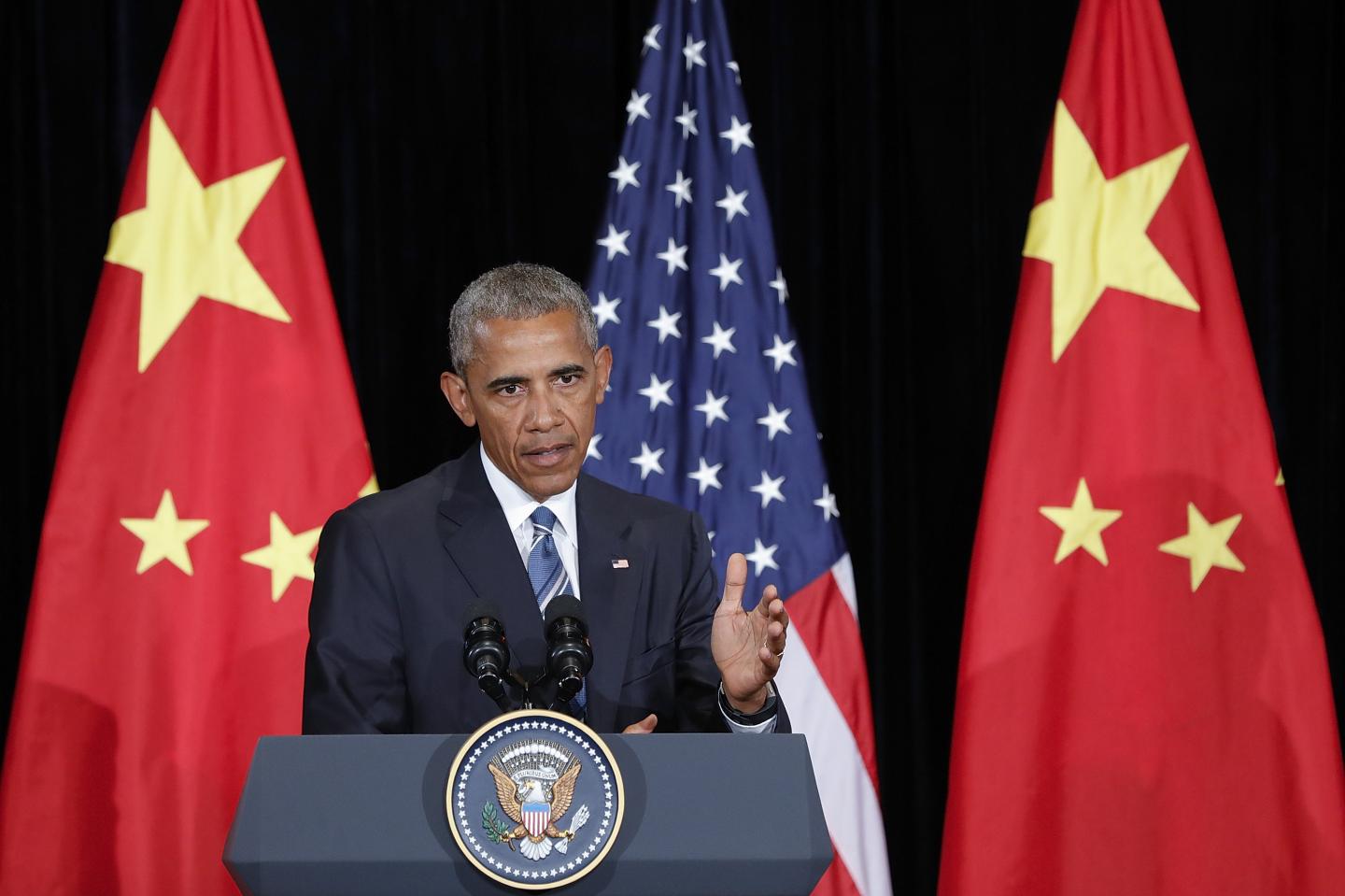 U.S. President Barack Obama Holds A Press Conference