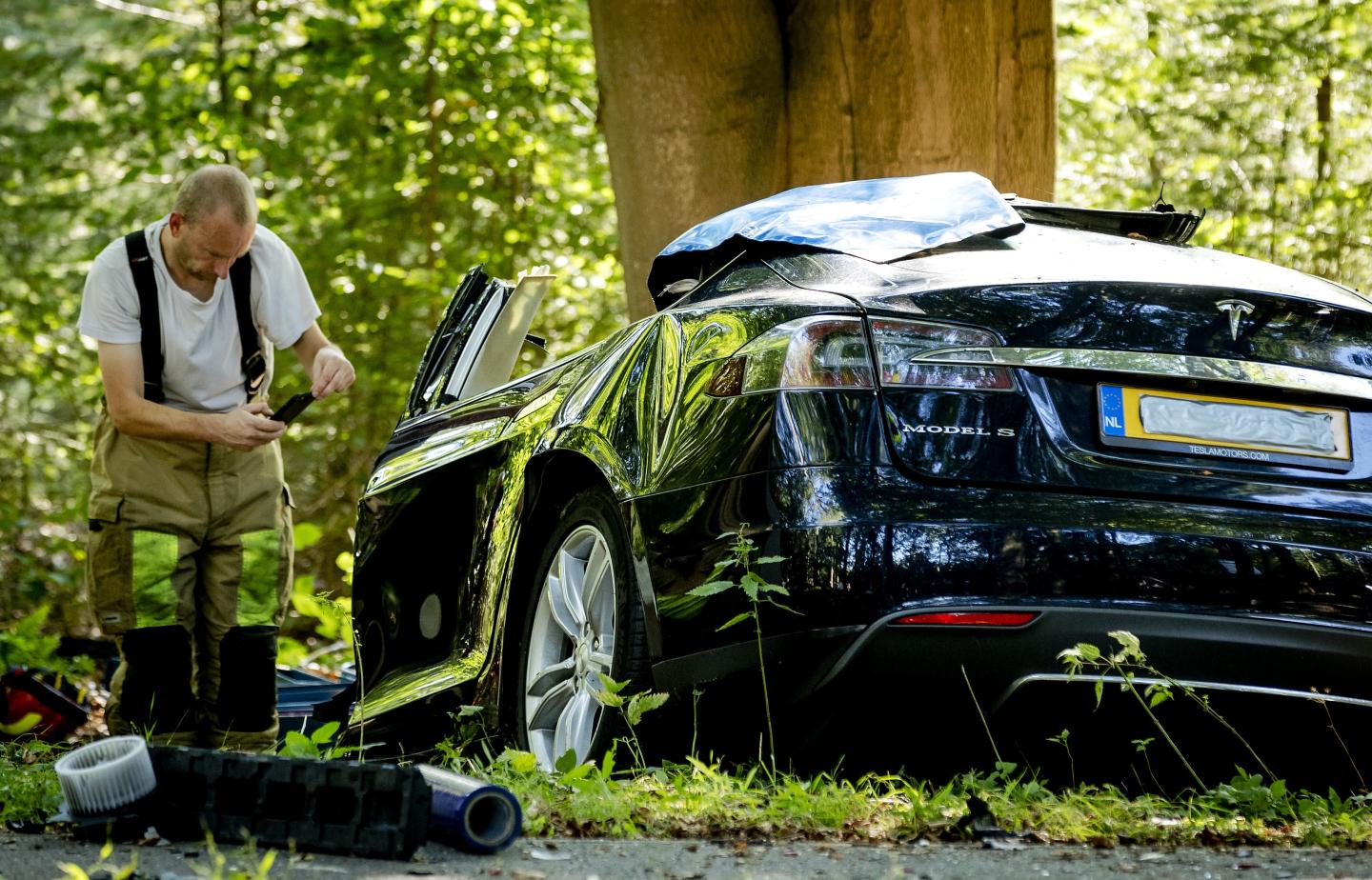 NETHERLANDS-US-TRANSPORT-TESLA-ACCIDENT