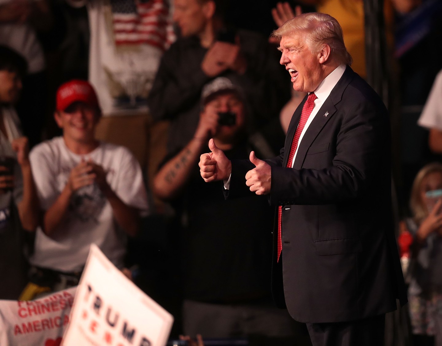 Donald Trump Campaigns In Estero, Florida