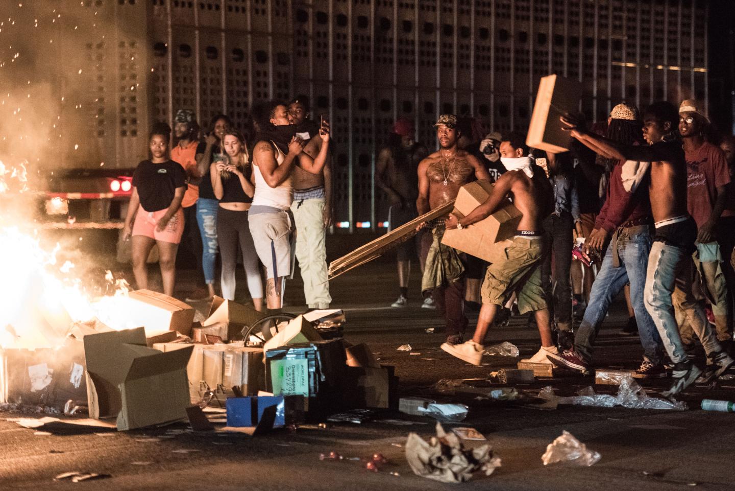 Protests Break Out In Charlotte After Police Shooting