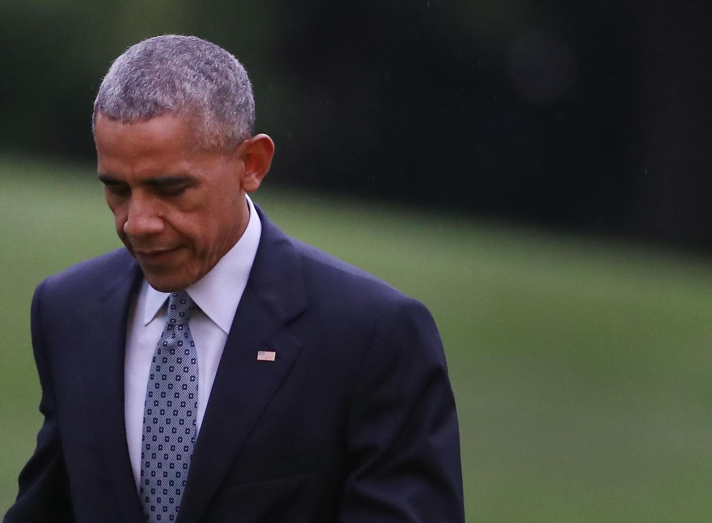 President Obama Arrives Back To The White House After Trip To Richmond, Virginia