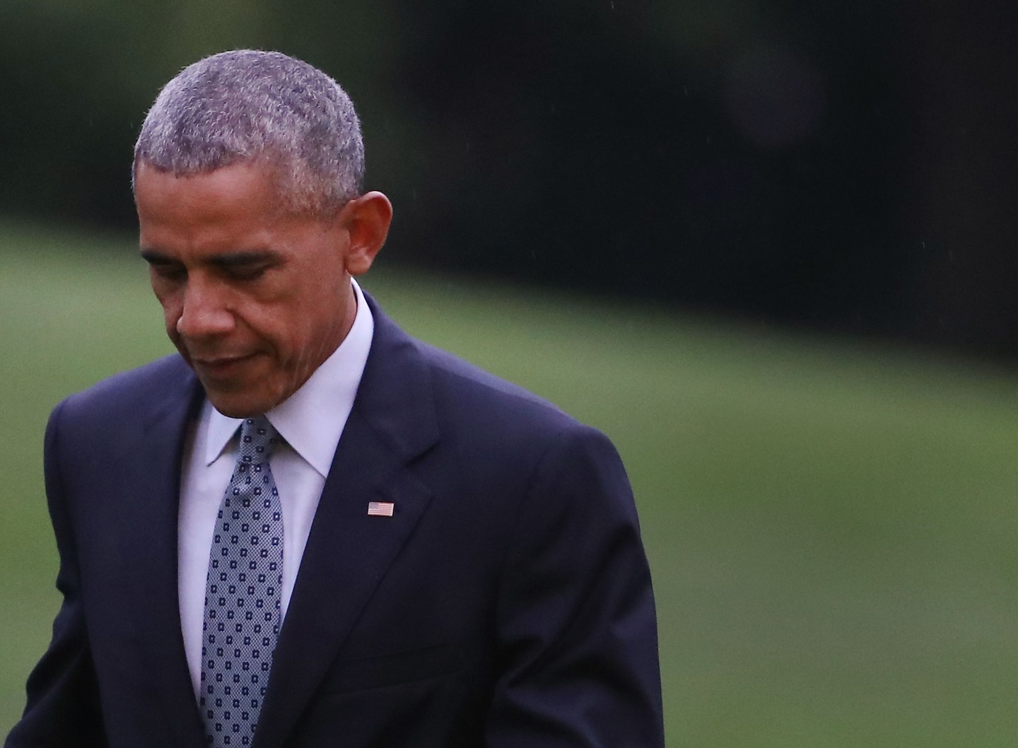 President Obama Arrives Back To The White House After Trip To Richmond, Virginia